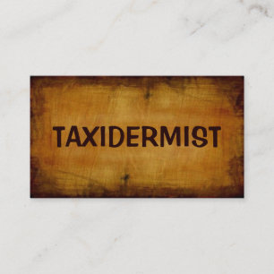 Taxidermist Antique-Affärskort Visitkort