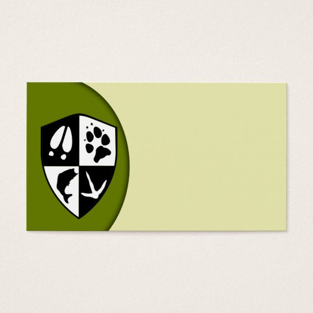 Taxidermy Shield Visitkort (Framsidan)