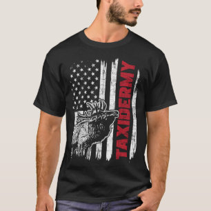 Taxidermy USA flagga Taxidermist Hjort Stuffing An T Shirt