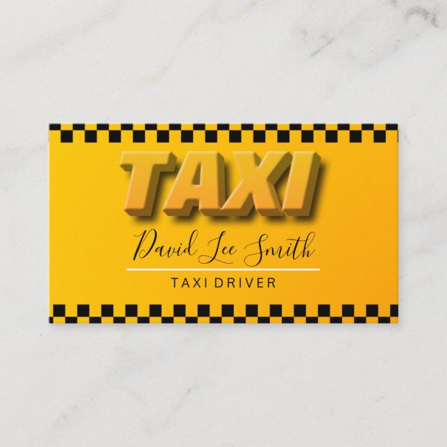 Taxista / Servicio Cab Visitkort (Framsida)