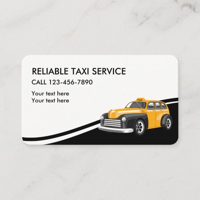 Taxitjänst Visitkort (Framsida)