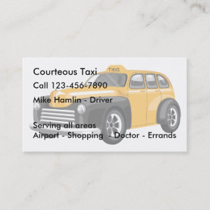 Taxitransport Visitkort