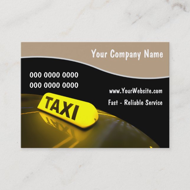 Taxivisitkortar Visitkort (Framsida)