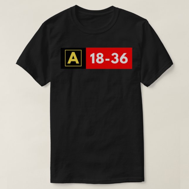Taxiway-skylt för flygplats  t shirt (Design framsida)