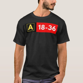 Taxiway-skylt för flygplats t shirt