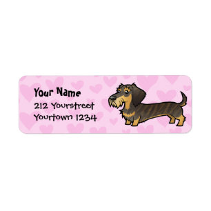 Taxkärlek (wirehair) returadress etikett