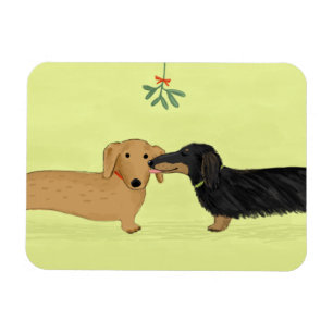 TaxMistletoekyss - Wienerhundjul Magnet