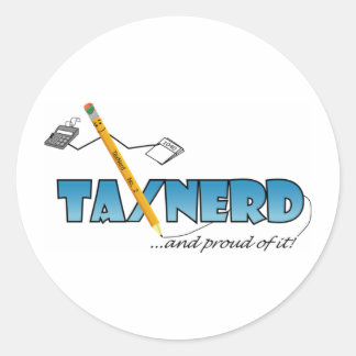 TaxNerd Sticker Runt Klistermärke