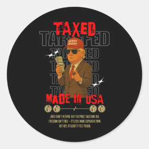Taxpappa - Trump Design - Politiskt PM A Runt Klistermärke