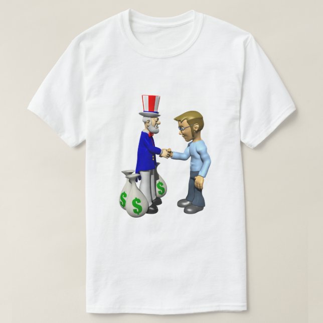 Taxpayer IRS Joke Taxday Humor Roligt farbror Sam  T Shirt (Design framsida)