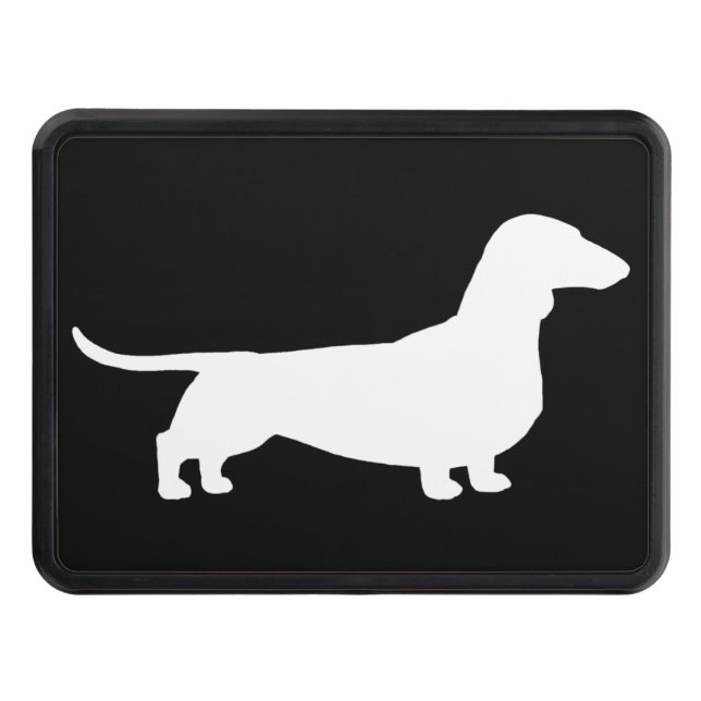 TaxSilhouette - kort Haired Wienerhund Dragkroksskydd (Framsidan)