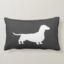 TaxSilhouette - kort Haired Wienerhund Lumbarkudde