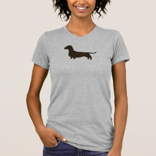 TaxSilhouette slätar den Haired Wienerhunden Tee