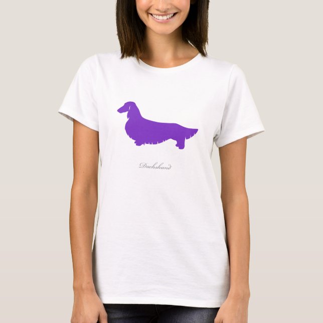 TaxT-tröja (purpurfärgad lång hårversion 1) T-shirt (Framsida)