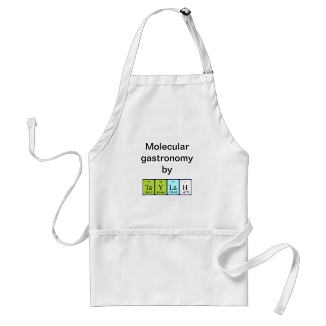 Taylah periodiskt bord namn apron förkläde (Framsidan)