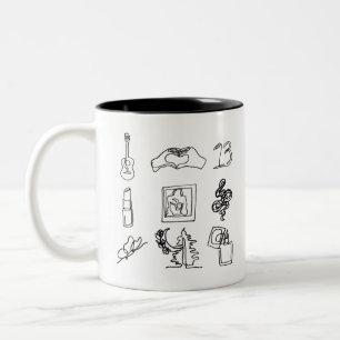 Taylor Eras Album Inspired Line Teckning Mugg