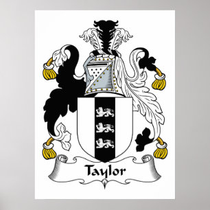 Taylor familjvapensköld poster