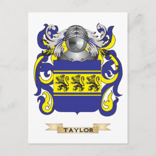 Taylor Family Crest (Jackande av Arm) Vykort