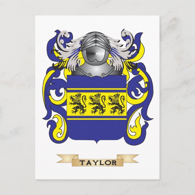Taylor Family Crest (Jackande av Arm) Vykort (Framsida)