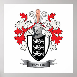 Taylor Family Crest Jackar om Arm Poster