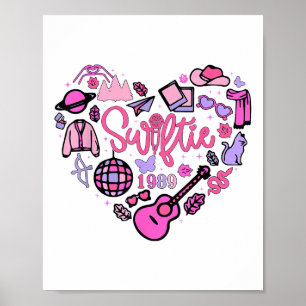 Taylor Heart First Namn Personlig Birthday Girl Poster