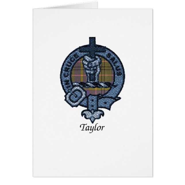 Taylor klanvapensköld hälsningskort (Framsidan)