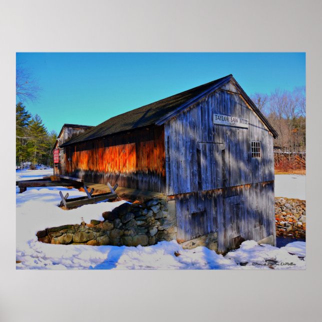 Taylor Saw Mill-Winter Poster (Framsidan)
