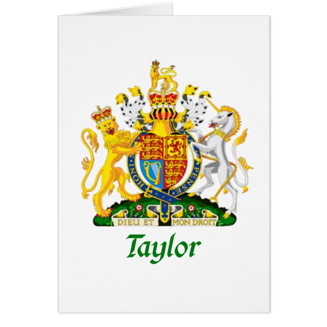 Taylor skyddar av Storbritannien Hälsningskort (Framsidan)