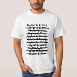 Taylor & Travis 02 (Black Text / Black Line) T Shirt