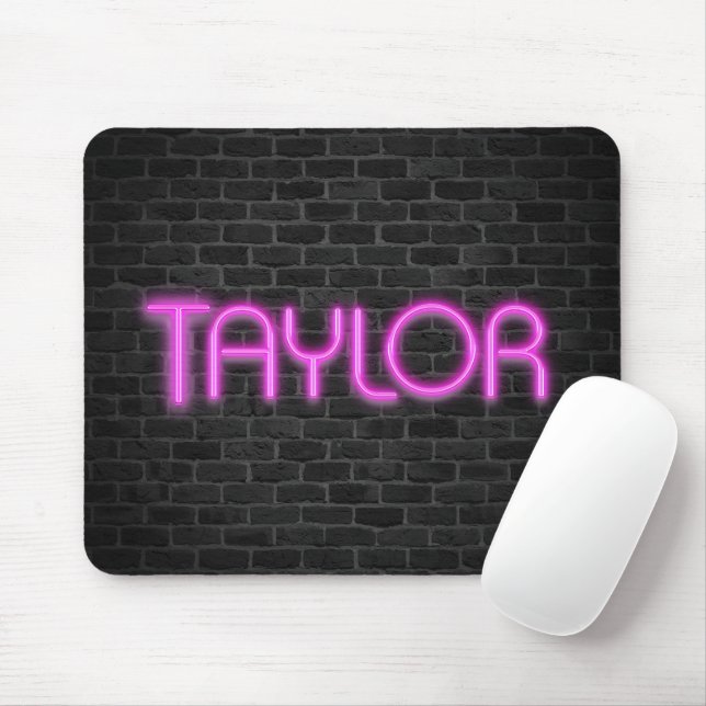 TAYLOR vid Rosa Neon Ljus Musmatta (Med mus)