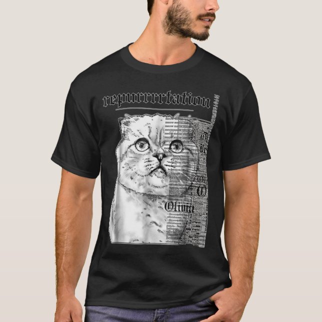 Taylor White Cat Tee Swift Rep Tour Essential T-Sh (Framsida)