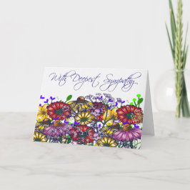 Taylor Wildblomma Sympathy Card Kort