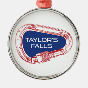 Taylor's Falls Minnesota Sten klättrande Carabiner Julgransprydnad Metall
