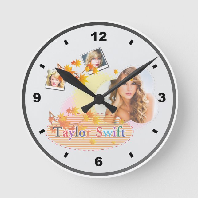 TaylorSwift-Klocka Rund Klocka (Framsida)