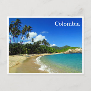 tayrona tropiska strand vykort
