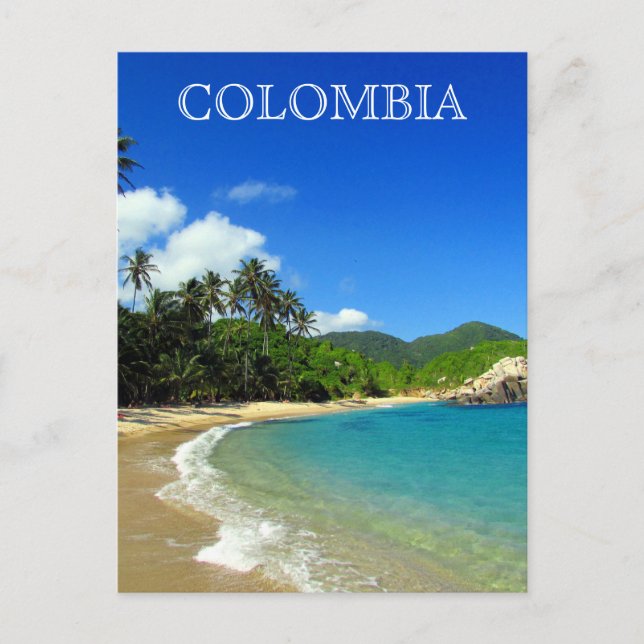 tayrona tropiska strand vykort (Framsida)