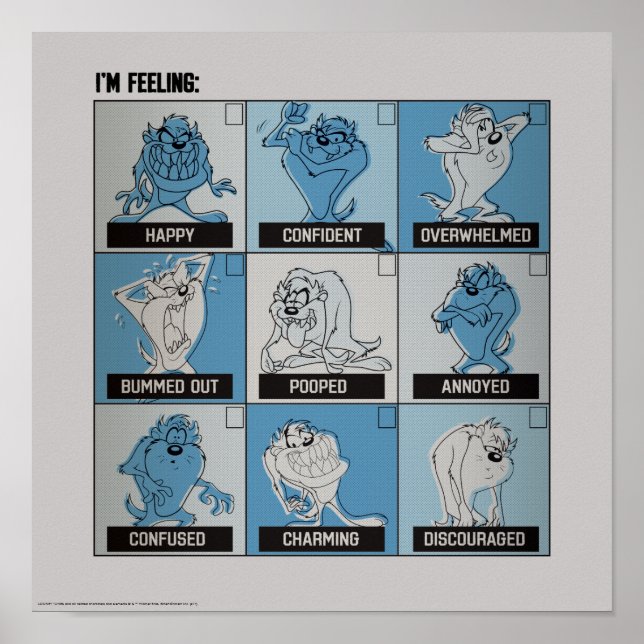 TAZ™ Emotion-kryssruta Poster (Framsidan)