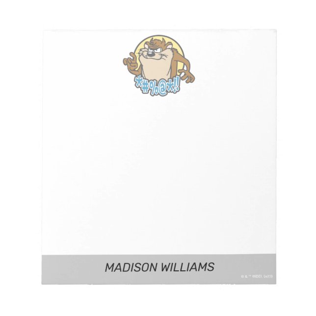 TAZ™ Expletive Circle Graphic Anteckningsblock (Framsida)