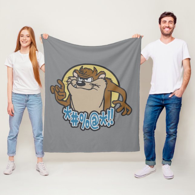 TAZ™ Expletive Circle Graphic Fleecefilt (På plats)