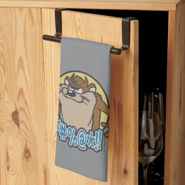 TAZ™ Expletive Circle Graphic Kökshandduk (Thirds Fold)