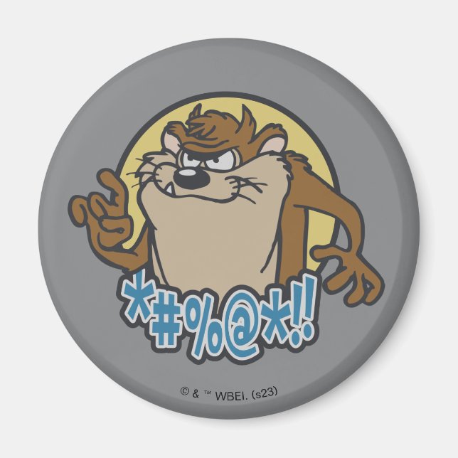 TAZ™ Expletive Circle Graphic Magnet (Framsidan)