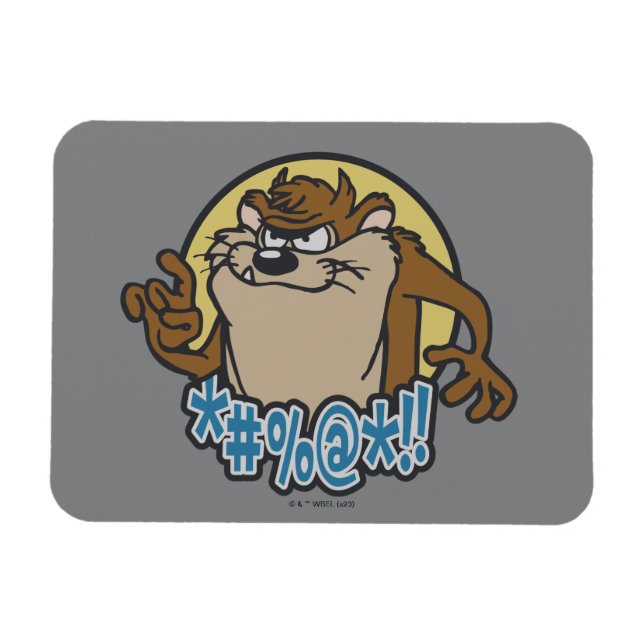 TAZ™ Expletive Circle Graphic Magnet (Horisontell)