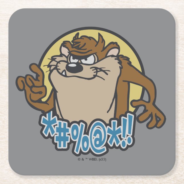 TAZ™ Expletive Circle Graphic Underlägg Papper Kvadrat (Framsidan)