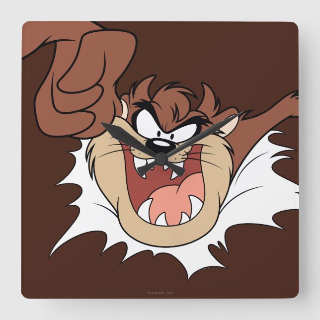 TAZ™-genombränning via sida Fyrkantig Klocka (Framsida)