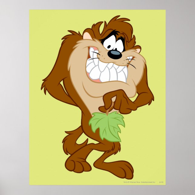 TAZ™ håller ett löv Poster (Framsidan)