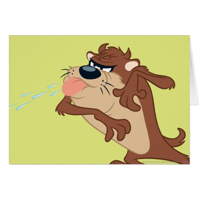 TAZ™ håller ut sin tunga Hälsningskort (Framsidan Horizontal)