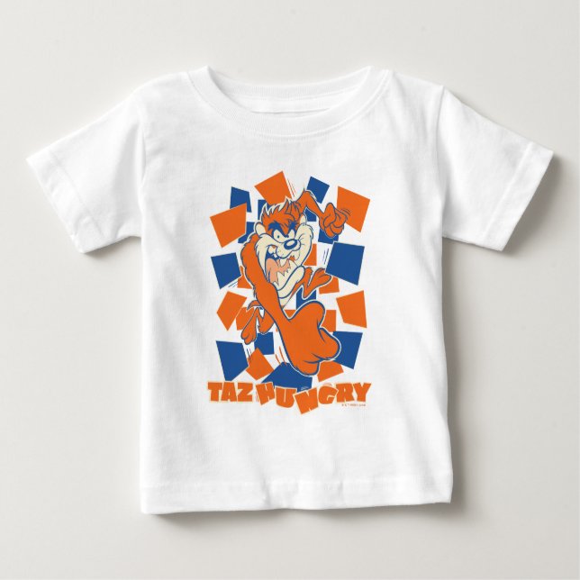TAZ™ Hungry Smashing Through Checker T Shirt (Framsida)