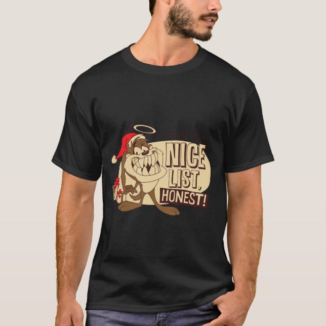 Taz Im On The Nice List  T Shirt (Framsida)