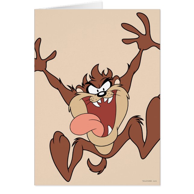 TAZ™ Leaping Hälsningskort (Framsidan)