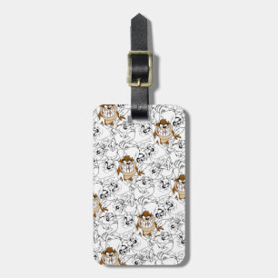 TAZ™ Line Art Färg Pop Mönster Bagagebricka